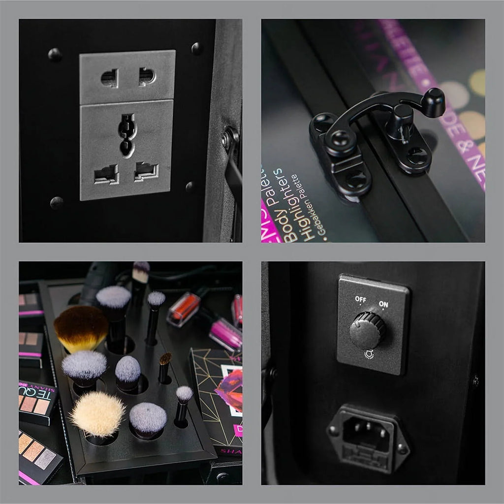 Studio ToGo Wheeled Trolley Makeup Case & Organizer with Light -