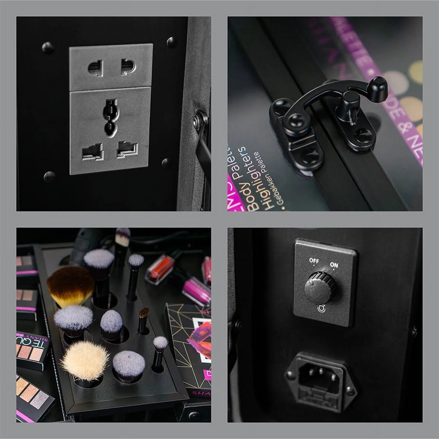 Studio ToGo Wheeled Trolley Makeup Case & Organizer with Light -