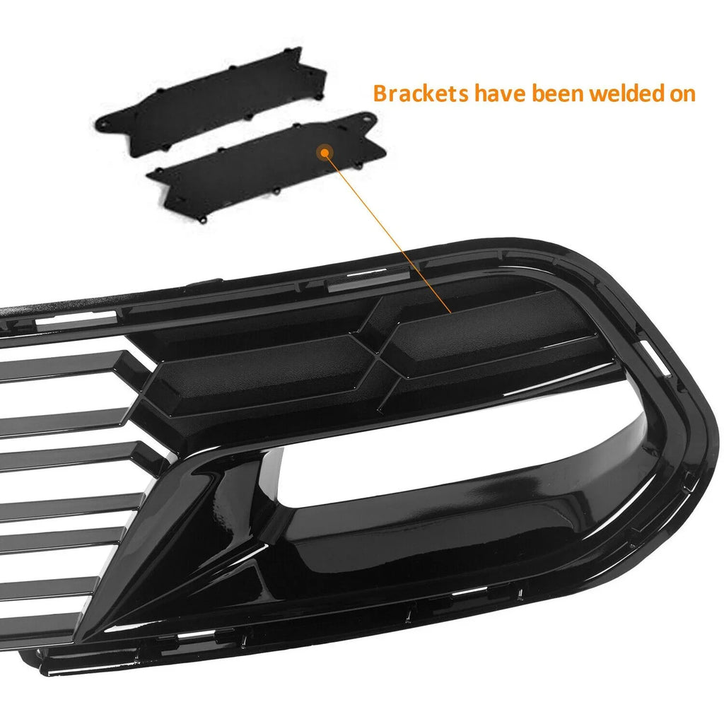 Teledu For 14-19 Chevrolet Corvette  No Camera |  Glossy Black Front Bumper Grille