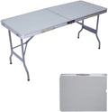 Mydepot Portable Folding Aluminum Picnic Table, Umbrella Hole, Compact, Carry Bag, Camping