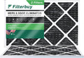 Filterbuy 10x24x1  8 Odor Eliminator Pleated   Furnace Air Filters with Activated Carbon (2-Pack)