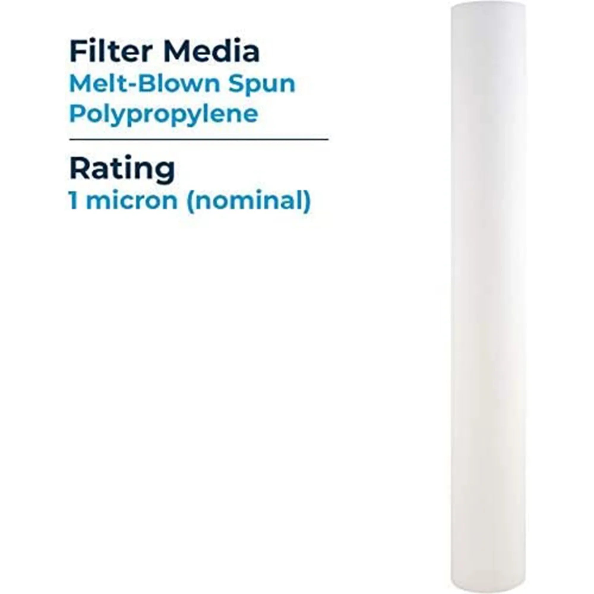 SpiroPure 20 x 2.5 Inch 1 Micron Melt-Blown Polypropylene Filter (20 Pack)