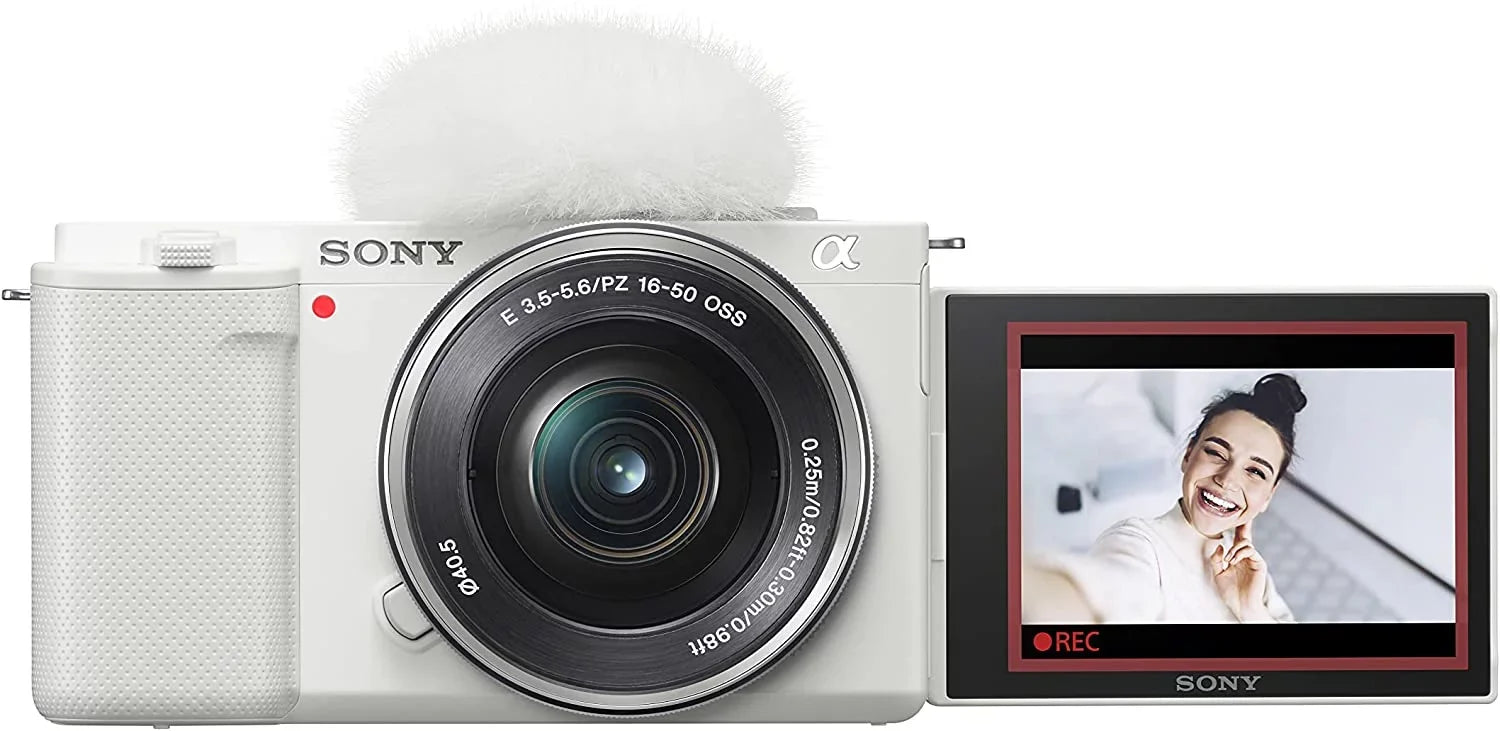 Sony  Alpha - - - Interchangeable Lens Mirrorless Vlog Camera Kit - White