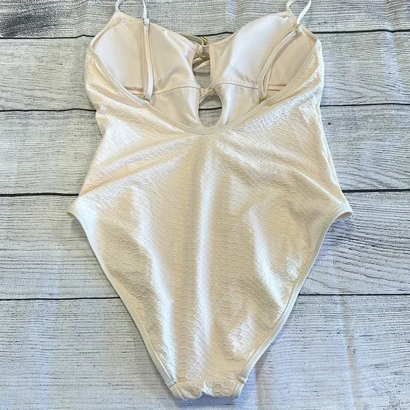 Sanctuary   Snake-Print Keyhole One-Piece Swimsuit,  -Large