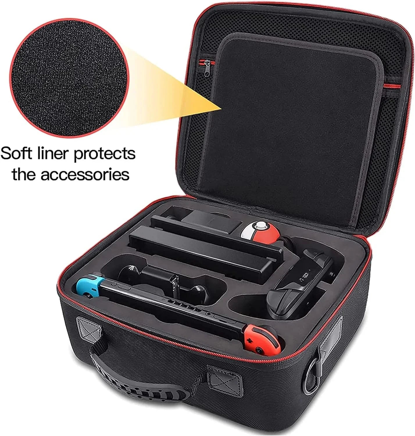 Carrying Case Compatible with Nintendo Switch / Switch  Model 2021, Portable Hard Shell Travel Bag for Switch Console & Accessories