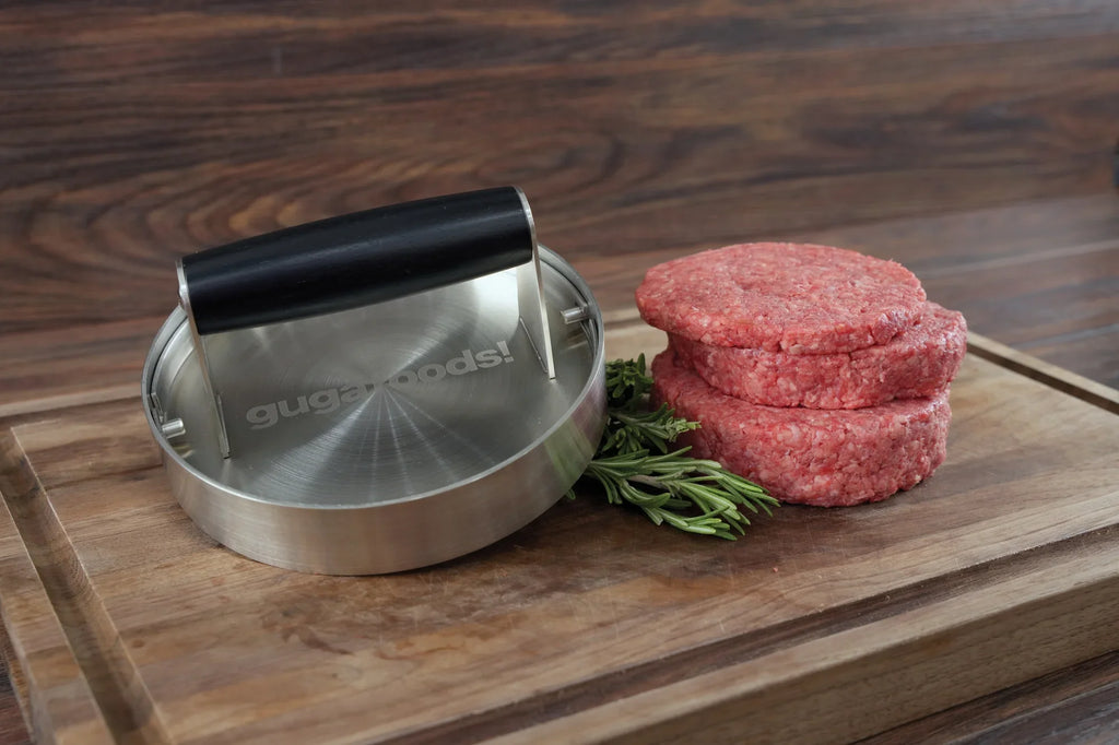 Guga Foods Adjustable Smashed Burger Press Kit, Hamburger Patty Maker, Stainless Steel