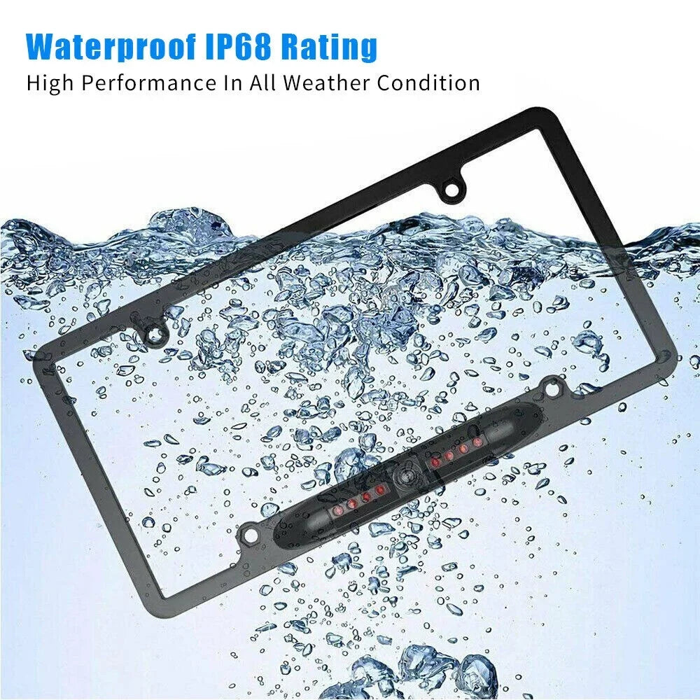 Night Vision License Plate Frame Camera - Reverse Parking Aid