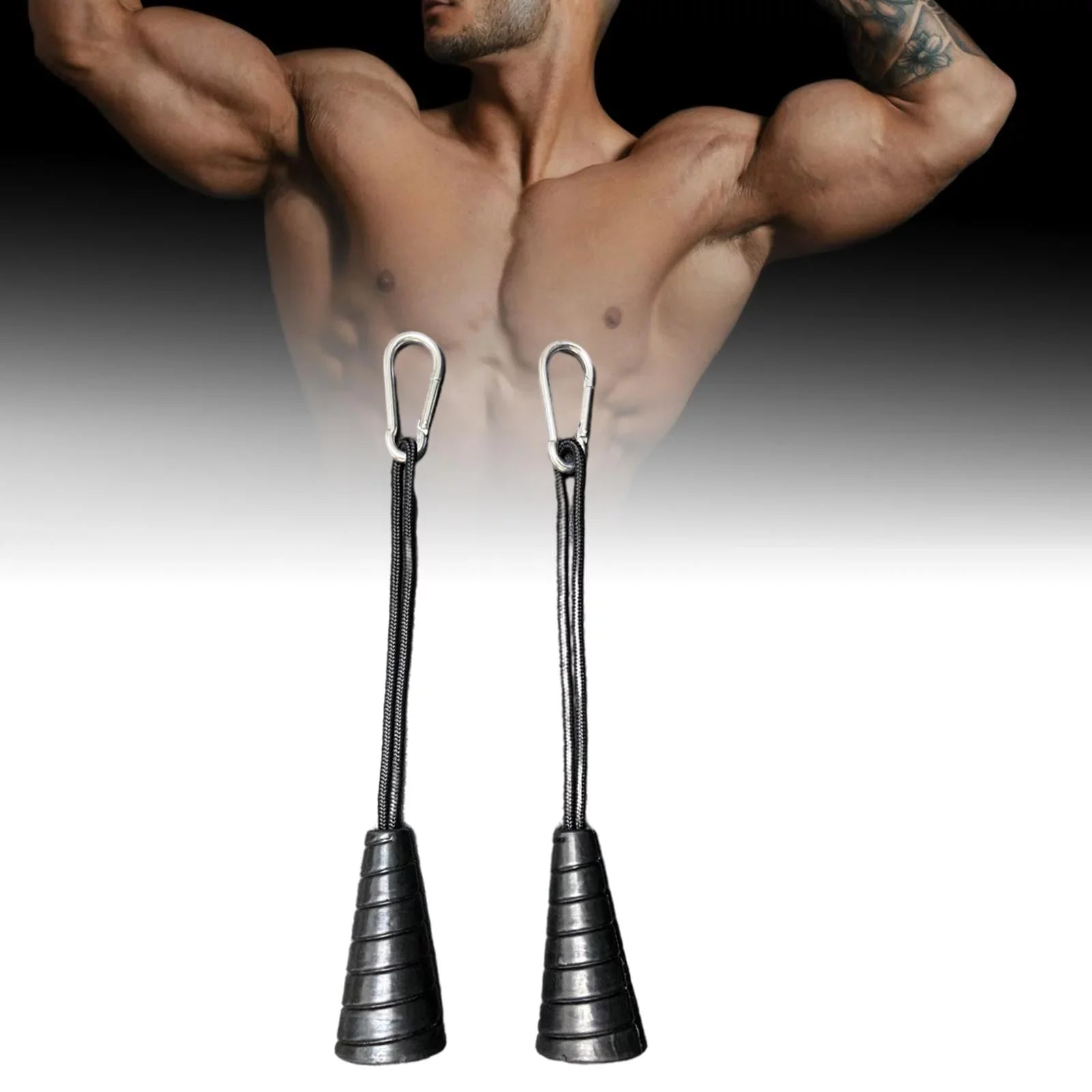 Gym Cable Attachments, Tricep Pulldown Rope,Handles, Weight Fitness Workout Accessories - single