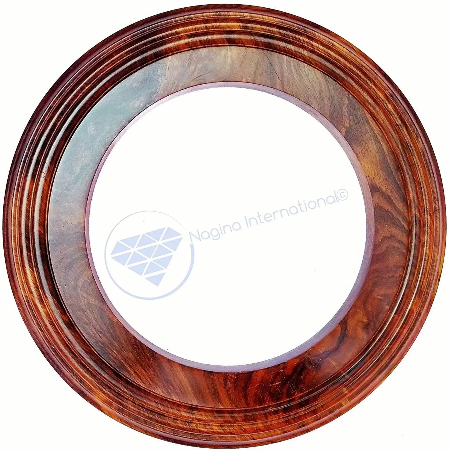 Nagina International Polished Handcrafted Wooden Base | Solid Hardwood Frame (4 Inches)