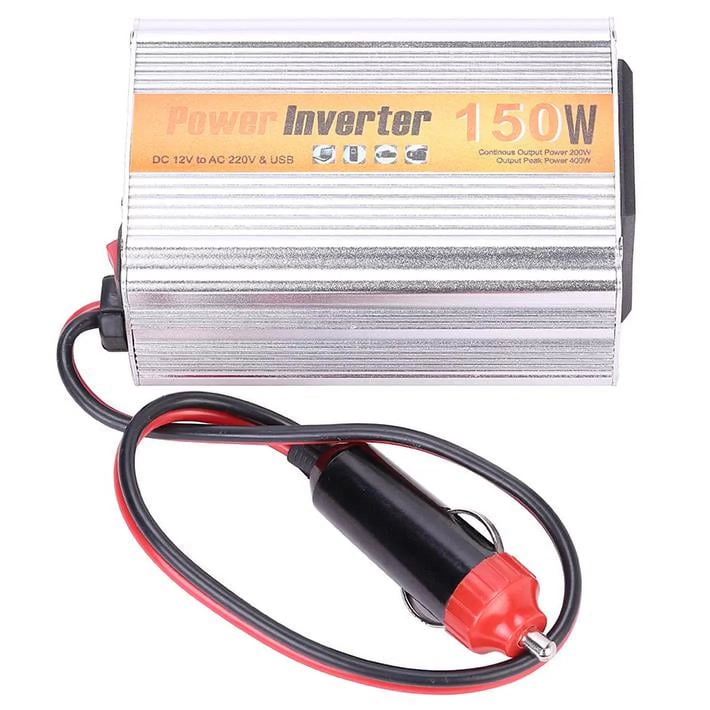 Power Inverter 150W  Car Charger Universal Socket Adapter  12V to  110V w/ Cooling Fan/Overload Protection