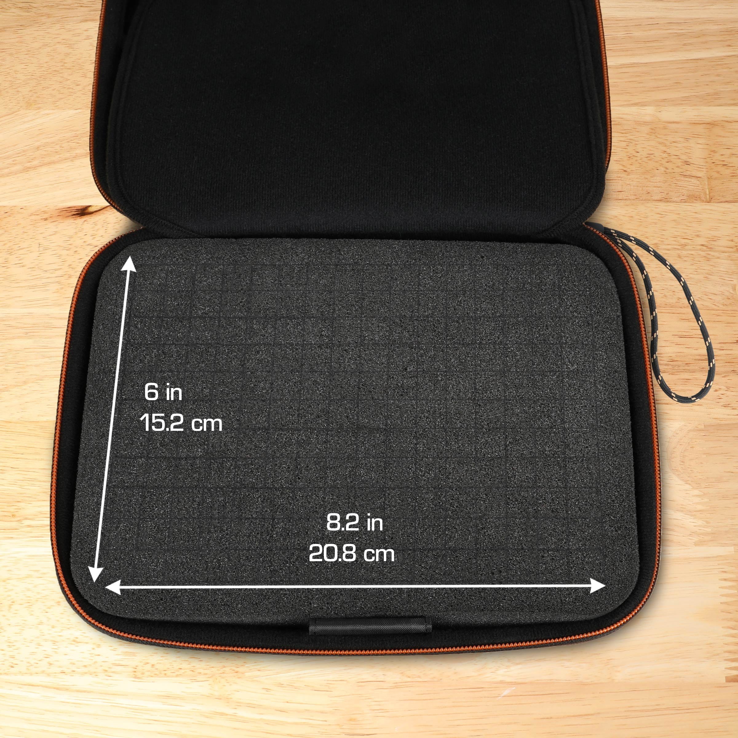 External Hard Drive Case,  Foam Hard Shell, Customizable Foam Interior - Black
