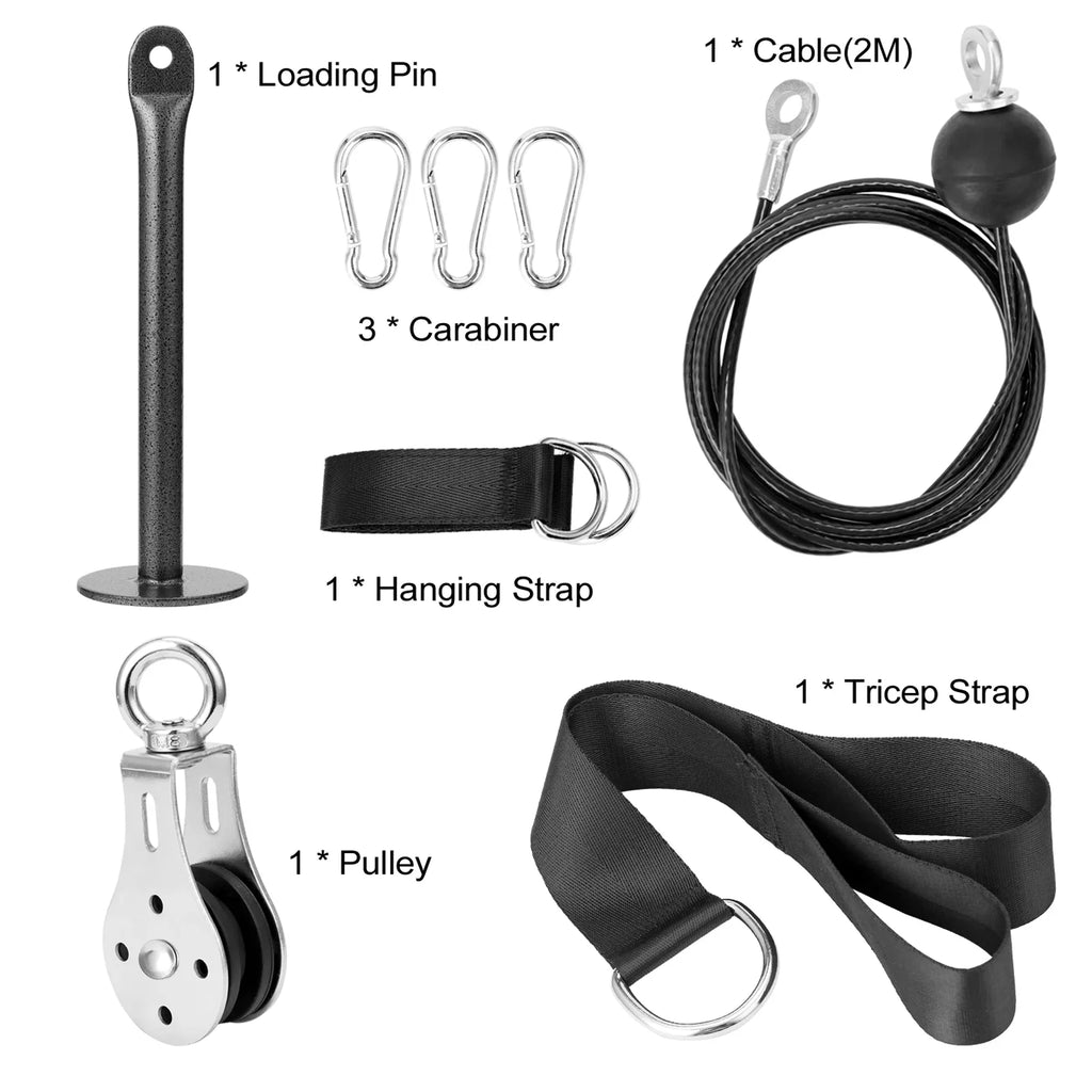 Meterk Fitness  Pulley Cable Machine Attachment System Loading Pin Lifting Arm Biceps Triceps Blaster Hand Strength Training Equipment