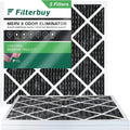 Filterbuy 18x18x1  8 Odor Eliminator Pleated   Furnace Air Filters with Activated Carbon (3-Pack)