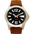 Wrangler 48mm Black Dial, Beige Strap Watch