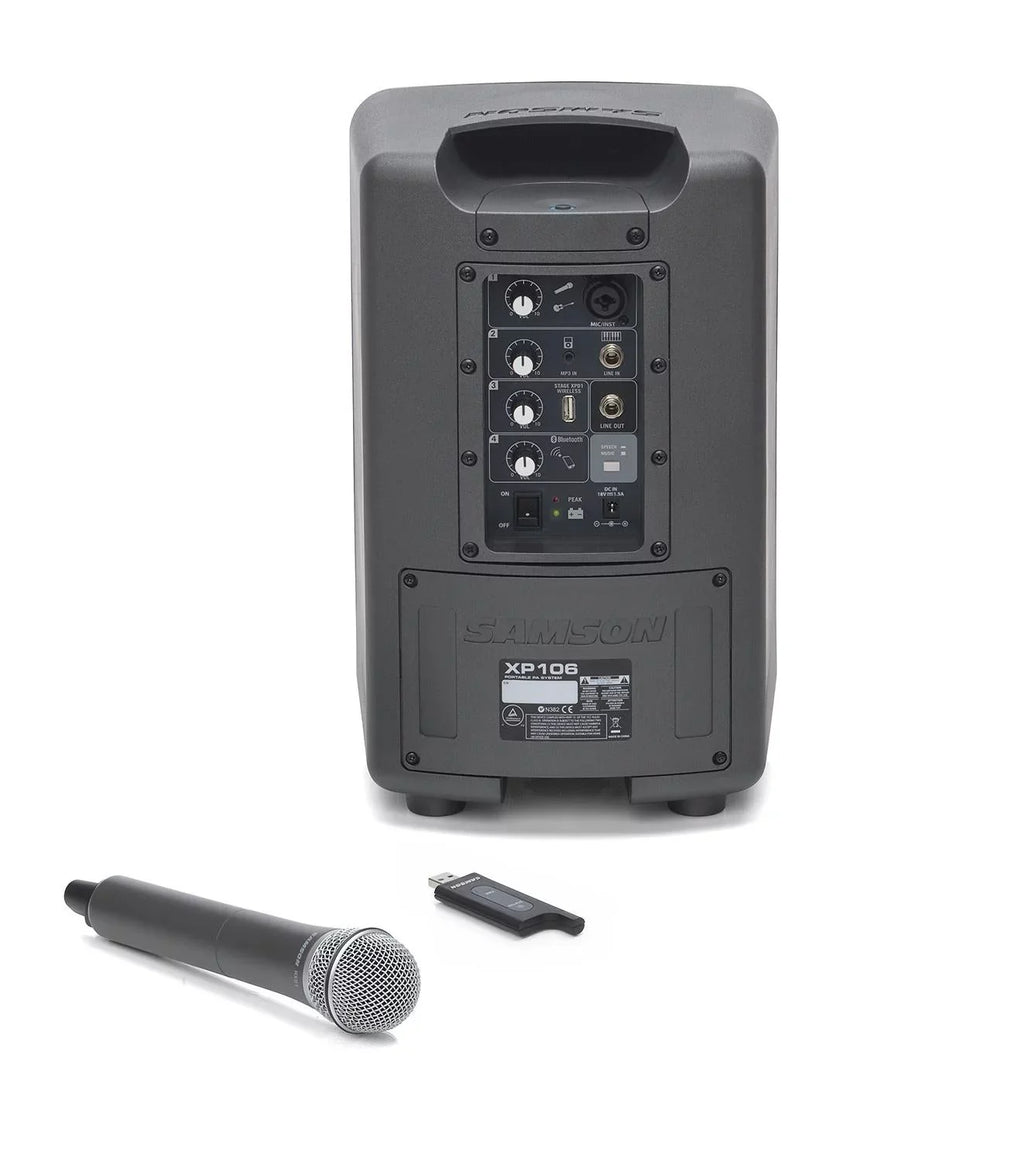 Samson Expedition XP106w Portable  System with Wireless Handheld Mic System & Bluetooth