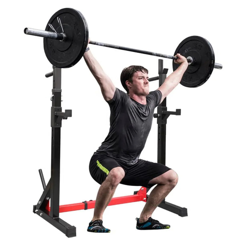 Miekor Home Indoor Fitness Adjustable Multi-function Barbell Stand Squat Bench Press Trainer