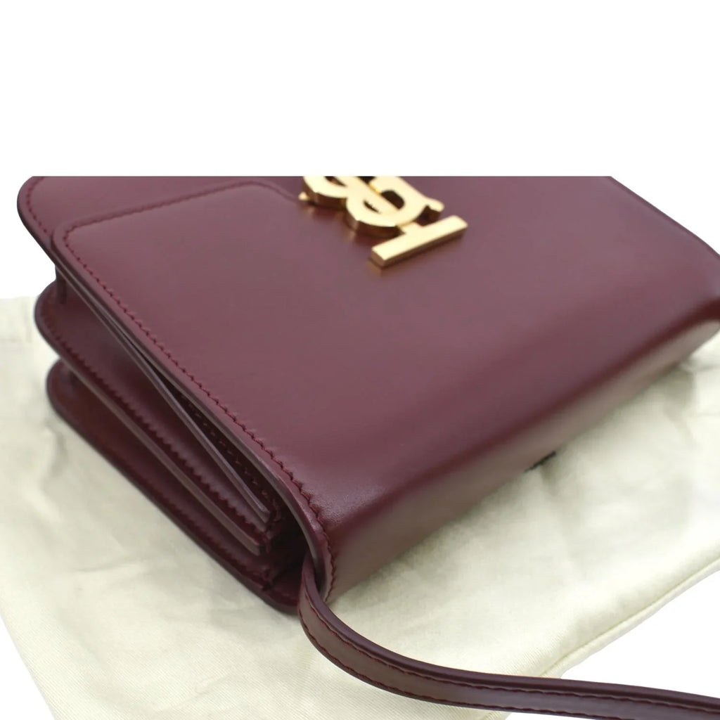 Pre-owned  Tb Lola Leather Shoulder Bag Red