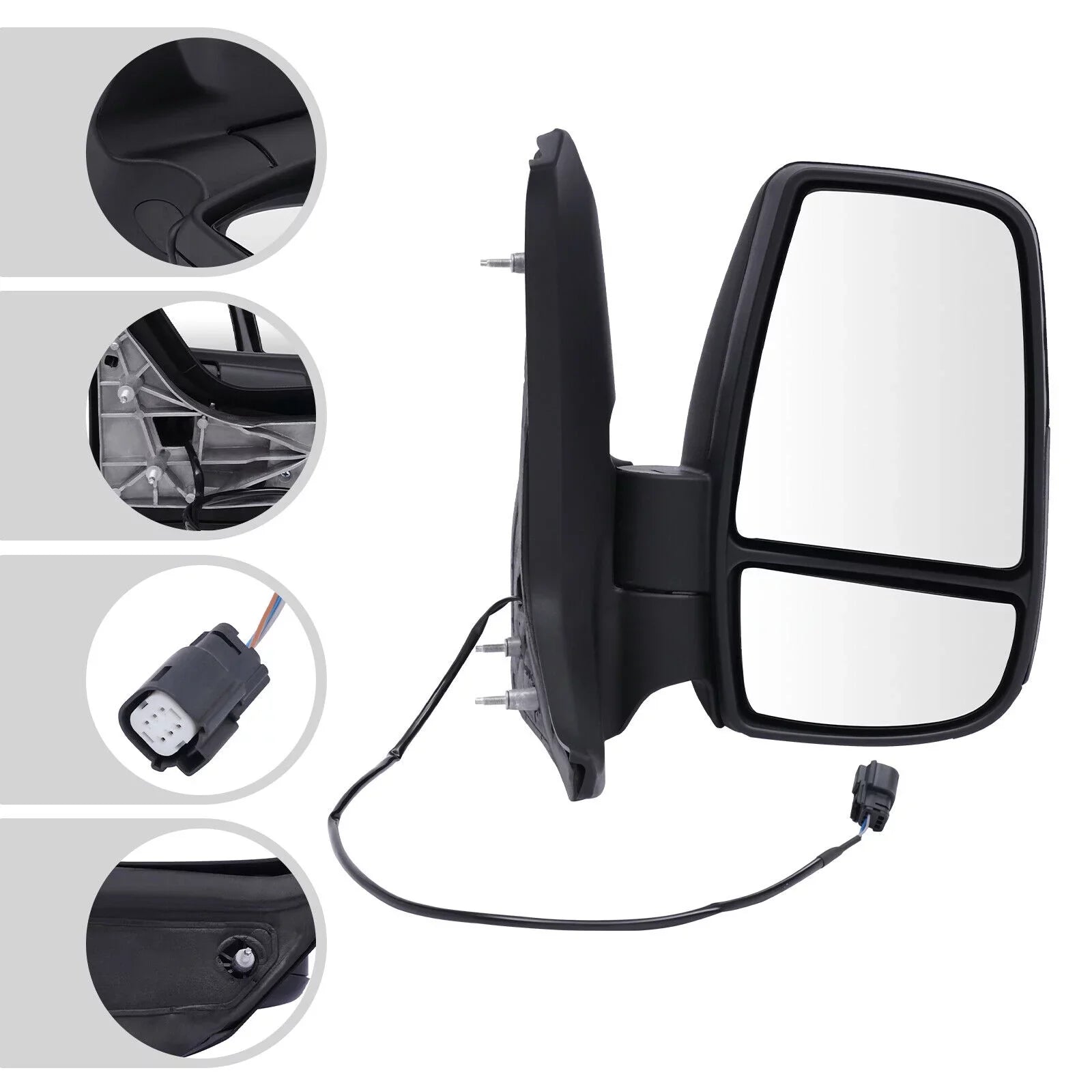 Fits for 2015-2022 Ford Transit 150 250 350 Right Passenger Side Rear View Mirror Short Arm