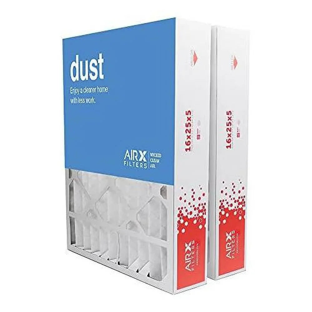 16X25x5  8  Furne Air Filter Replement For   , Dust 2-Pk, Made In The