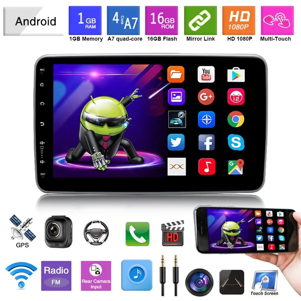 Paddsun  10 Inch On-Board Android 9.1  Wifi Dual Din Touch Screen Player Navigation
