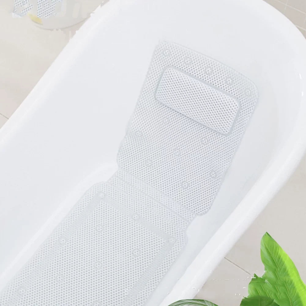 Gemdeck Full Body Bath Pillow Bathtub Mat Pillow Non-Slip Spa Bath Cushion, 49×14 inch