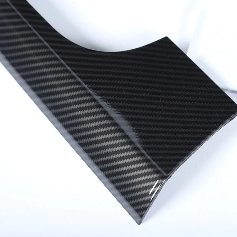 Teledu Front Cup Holder Side Panel Cover Trim Carbon Fiber
