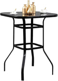 Violet Elegantly Designed Strong Tempered Glass Bar Table For Porch