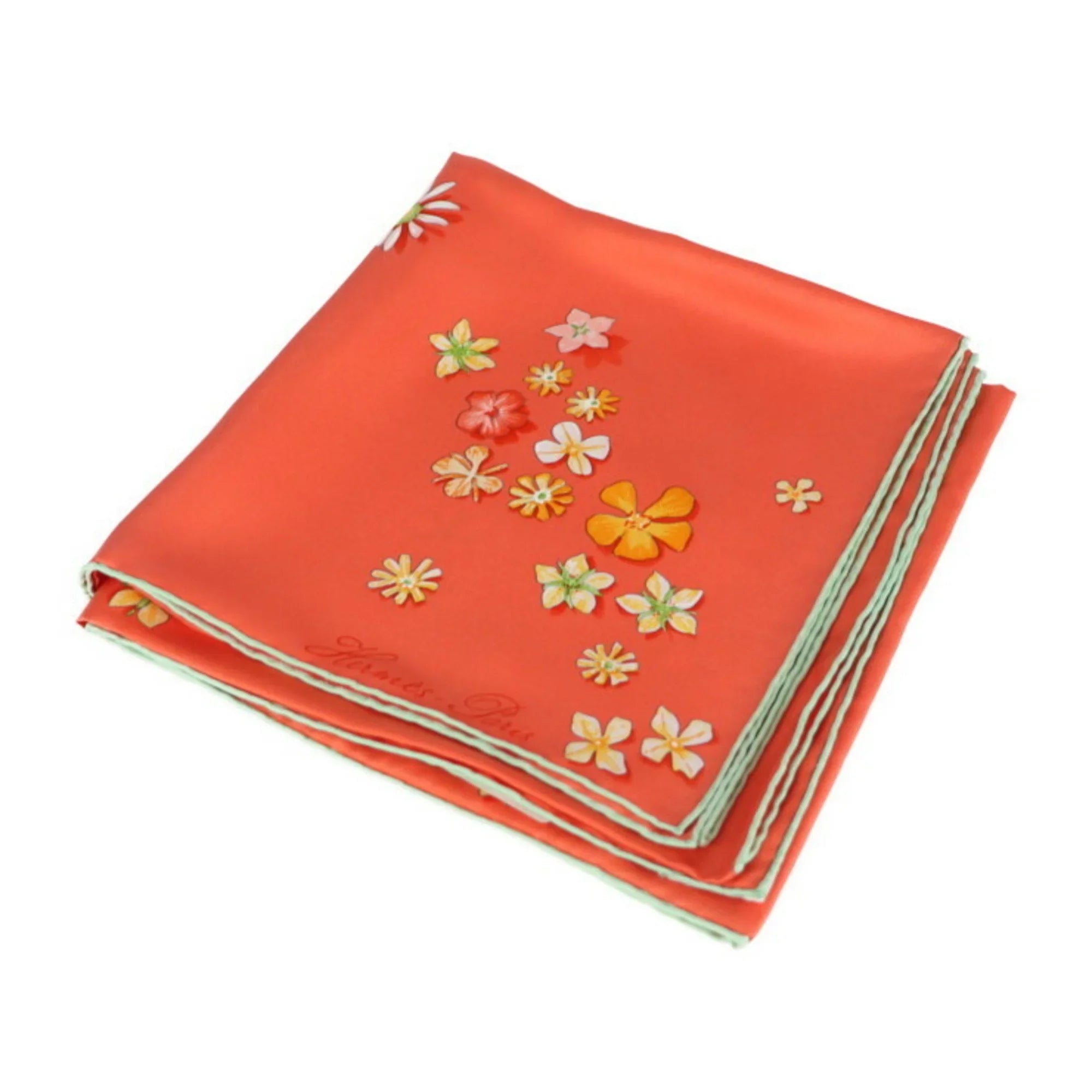 Pre-Owned  Hermes   Carre 90 scarf silk  pink series multicolor (Like New)