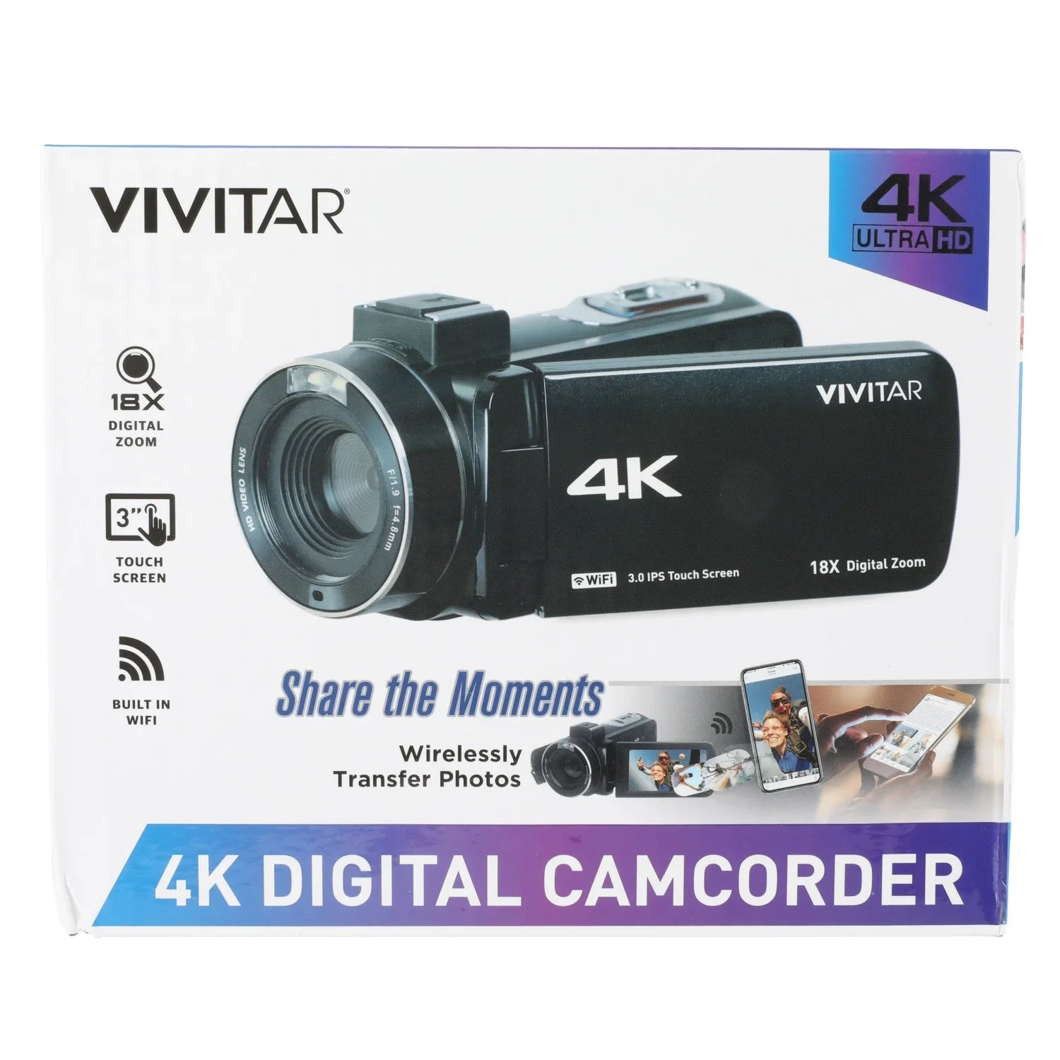 Vivitar 4K  Digital Video Camera, Night Vision, , Remote Control