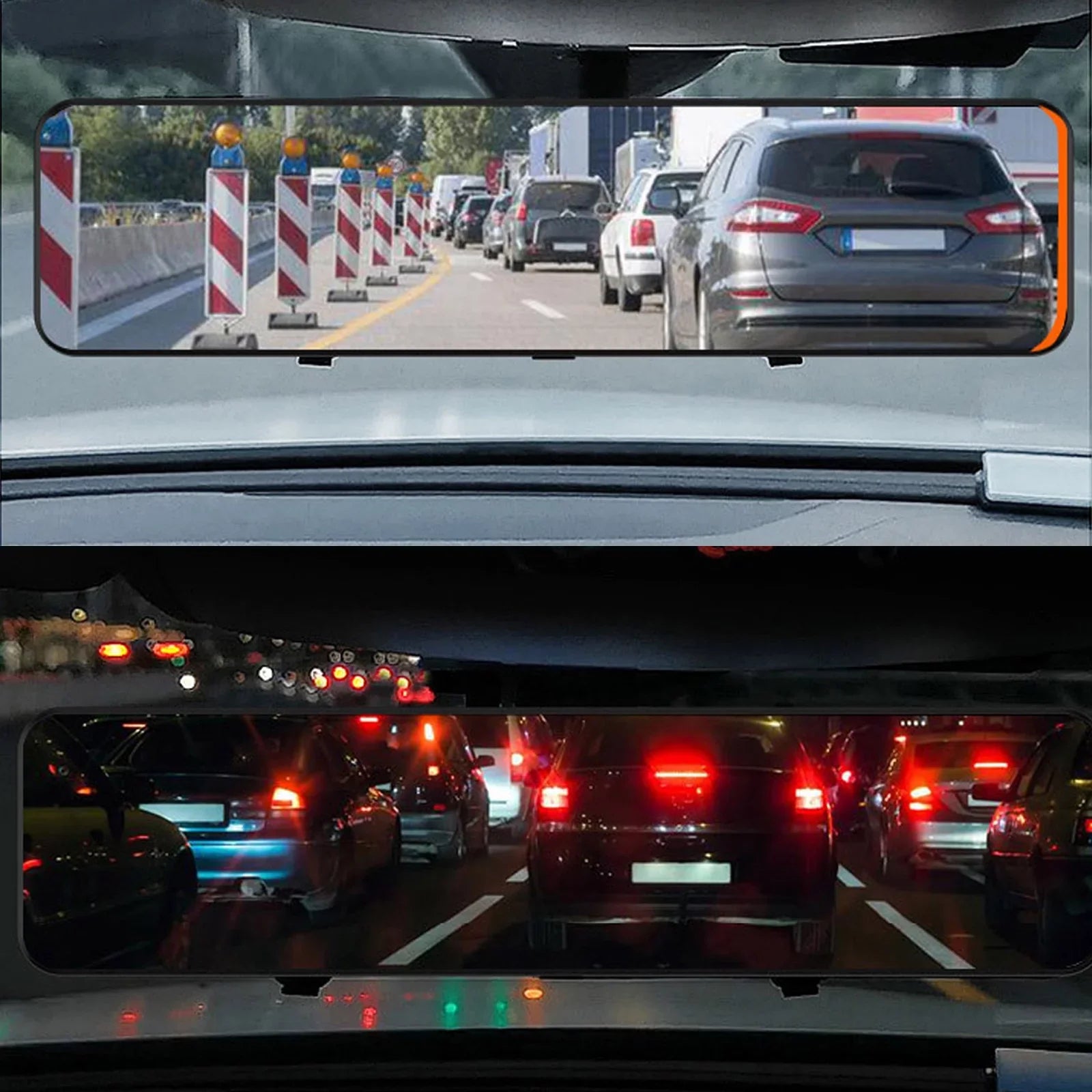 4K 12" Car Dash Cam Touch Screen with Rear View Mirror Camera Waterproof  Video Recorder Night Vision Motion Detection -Sensor