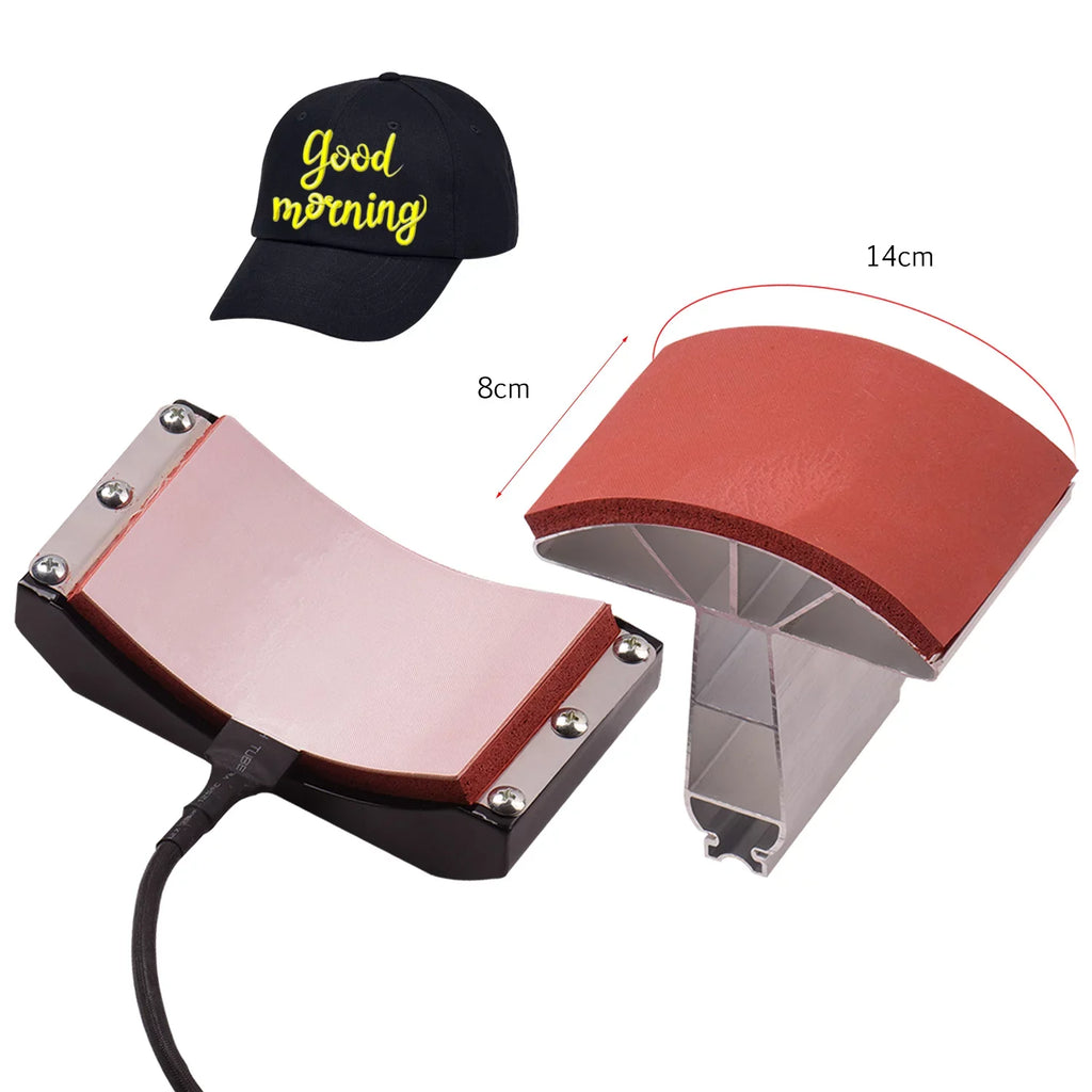 Aibecy Hat  Press Heating Transfer Attachment Silica  5.5x3 Inch for Heat Press Machine Hat Heating Machine