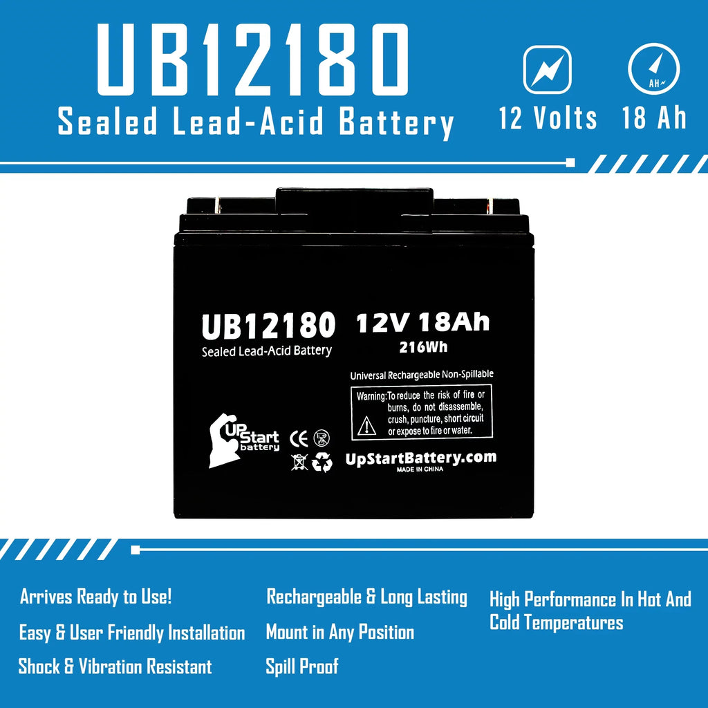 5x Pack - Compatible General Power  Battery - Replacement  Universal Sealed Lead Acid Battery (12V, 18Ah, 18000mAh,  Terminal, , )