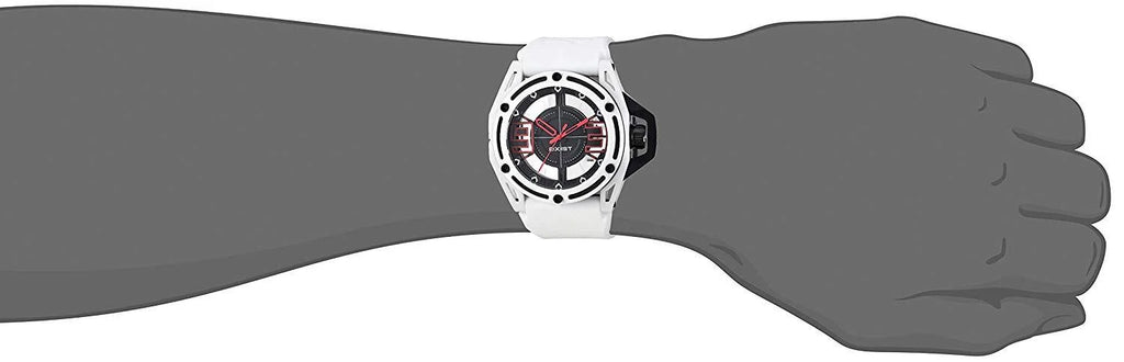 ' Quartz Stainless Steel and Silicone Casual Watch, Color:White (Model: 2X1-008)