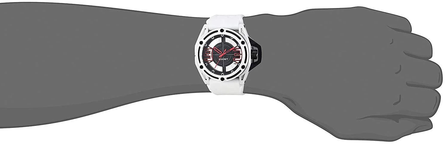 ' Quartz Stainless Steel and Silicone Casual Watch, Color:White (Model: 2X1-008)