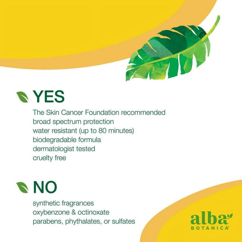 Alba Botanica Hawaiian, Coconut Spray Sunscreen  50 6 oz (Pack of 2)