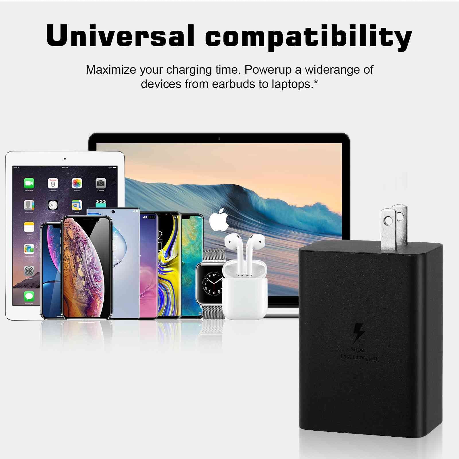 65W Fast Travel Charger with 3 Ports -  & Dual - High-Speed Charging for  Blade  5G/Axon 20 5G Extreme/Axon 20 5G/nubia Red Magic 5S/nubia Red Magic 5G Lite iPhone, Samsung Galaxy