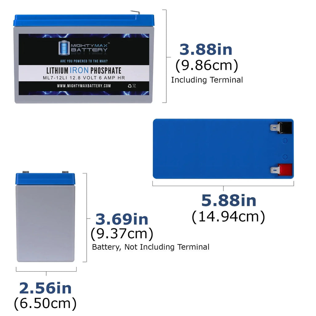 12V 7AH Lithium Replacement Battery for Altered Pro-Line 600 -