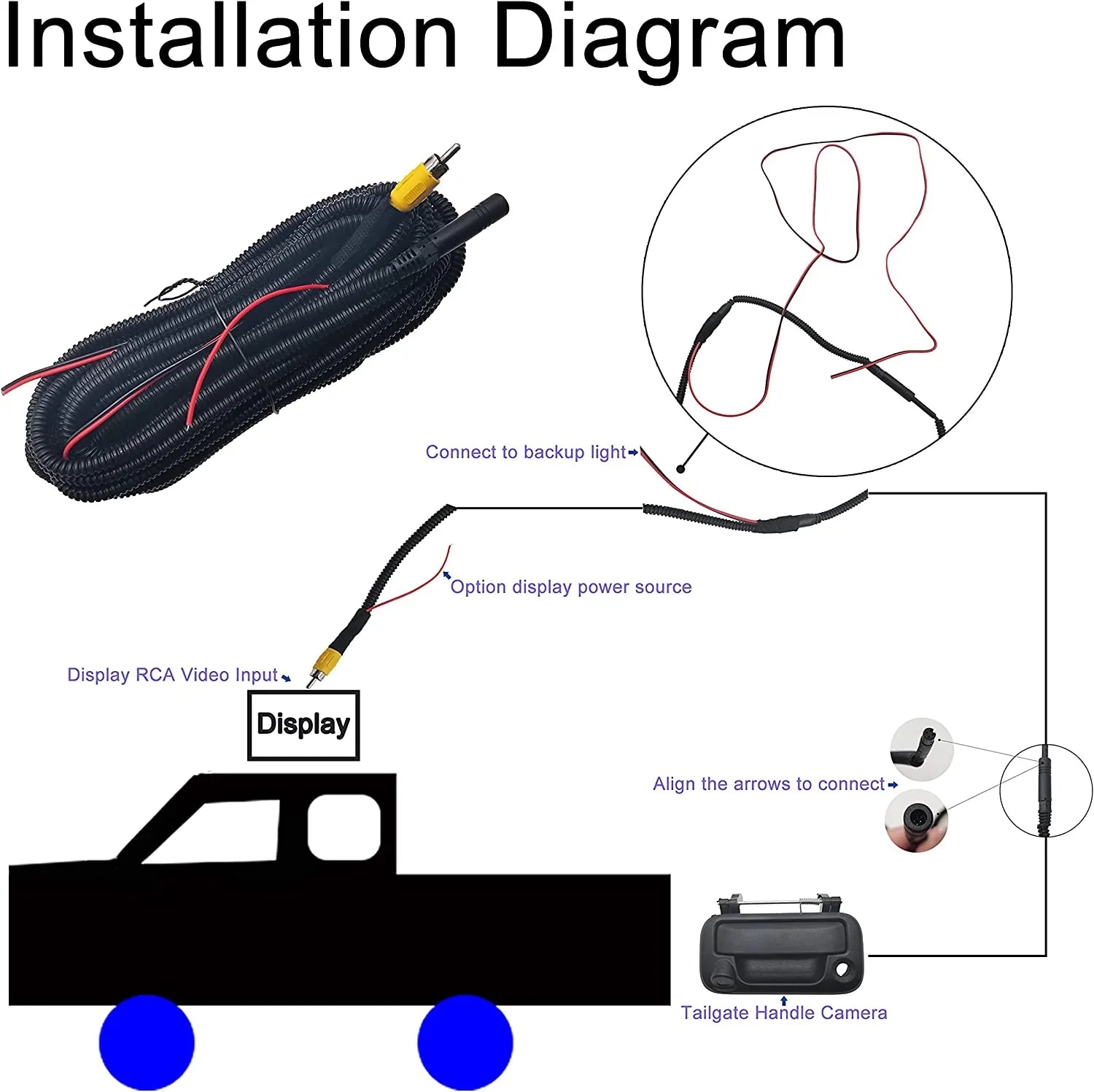 Tailgate Handle with Camera, : #8L3Z-9943400-, Compatible with Ford , , , ,  (Black)