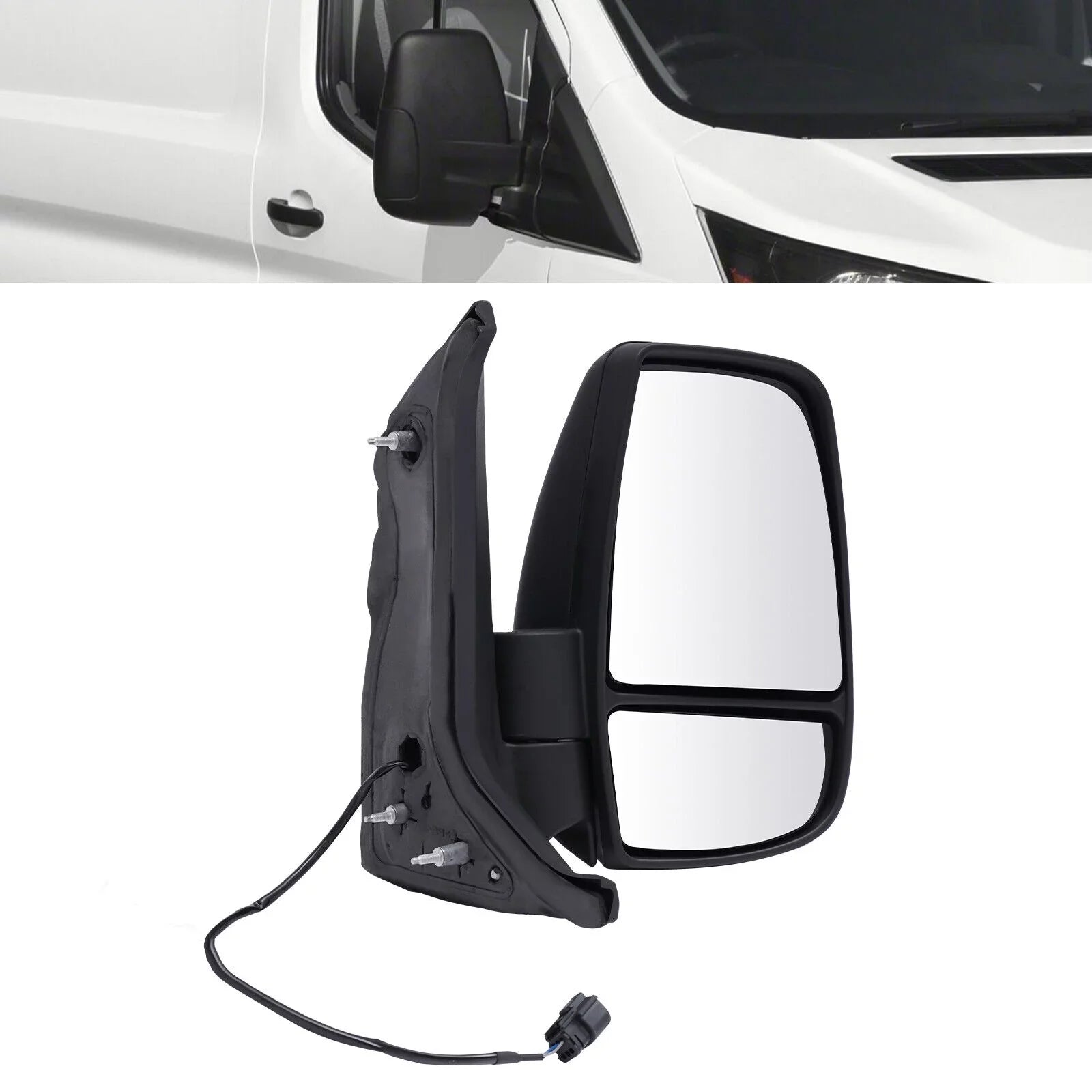 Fits for 2015-2022 Ford Transit 150 250 350 Right Passenger Side Rear View Mirror Short Arm