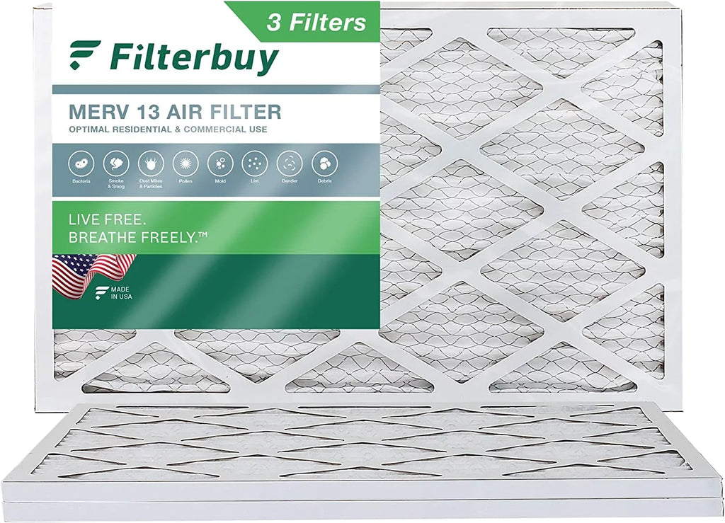 Filterbuy 24x36x1  13 Pleated   Furnace Air Filters (3-Pack)