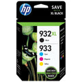 932XL/933 High Yield Black and Standard Cyan, Magenta, Yellow Color Ink Cartridges