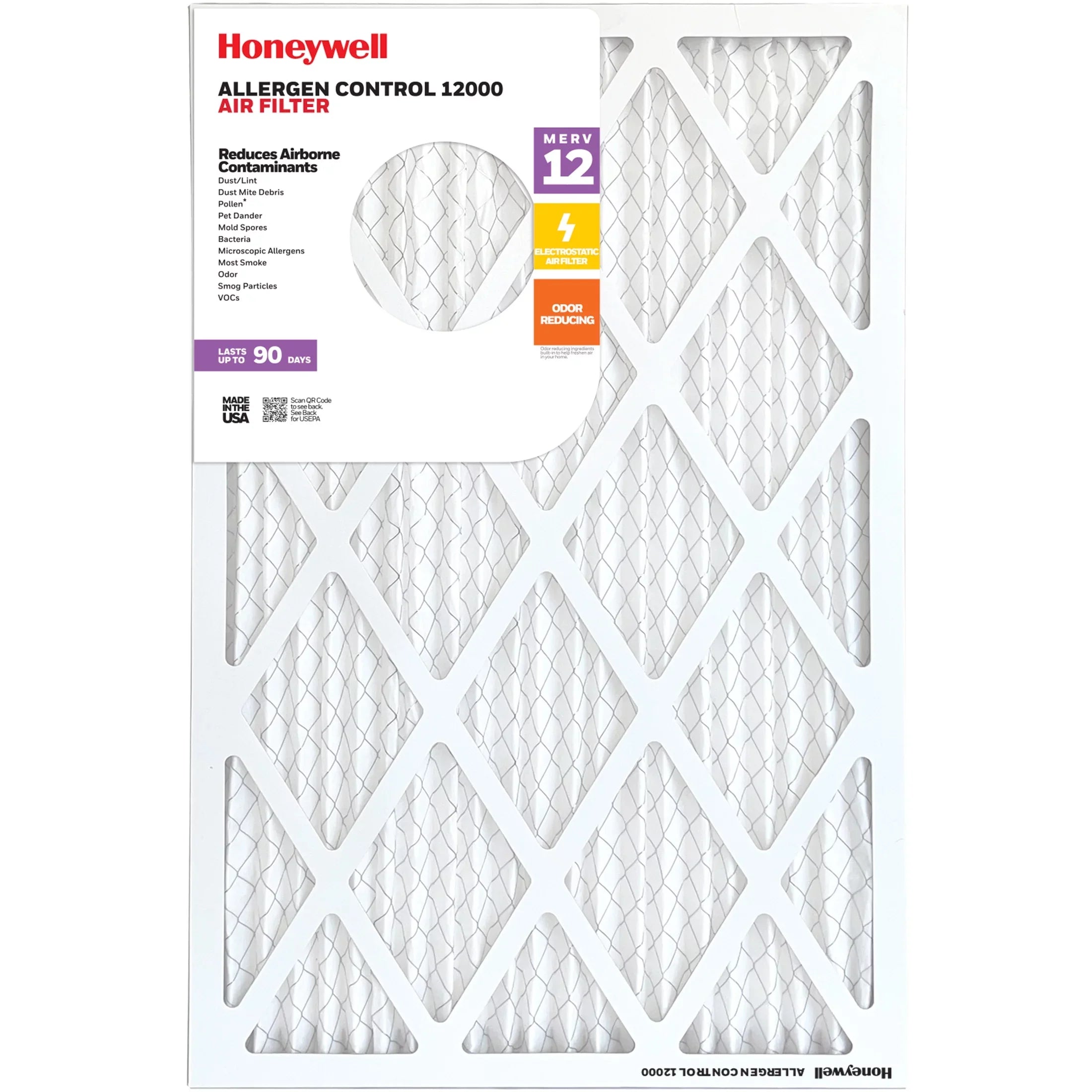 Honeywell 16x20x1  12 Pleated  Furnace Air Filter -4 Pack