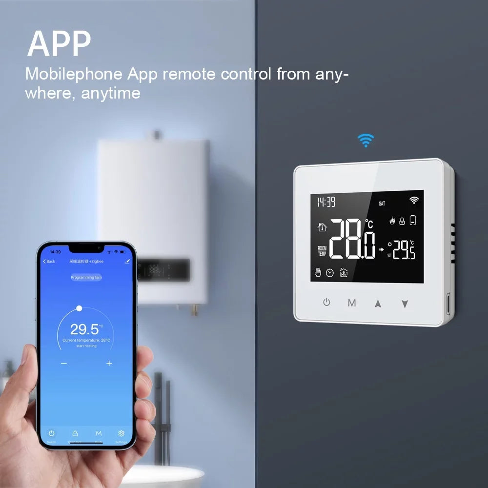 Pinnaco Intelligent Constant Temperature Controller for Water & Gas Boiler, Adjustable  Display, Compact Size Thermostat for Home Use