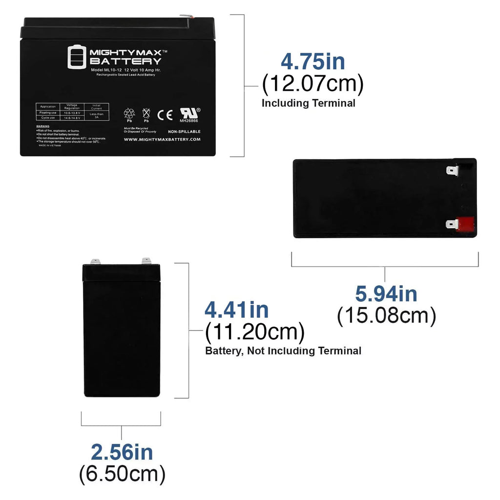 12V 10AH Battery for  Model #