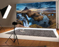MOHome 7x5ft Nature Landscape Backdrop Mountain Cascade River Dark Cloud Travel Photography Background Kids Children Adults Photo Studio Props