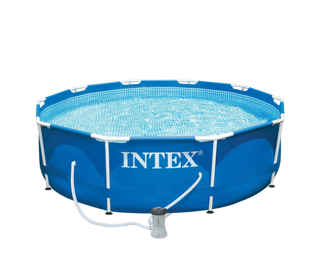 Intex 10ft x 30in Metal Frame Swimming Pool with Filter Pump Kokido - Vacuum