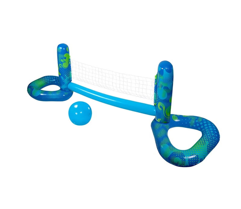 Swimline 90" Inflatable Aqua Fun Swimming Pool Volley Ball Game - Blue/Green