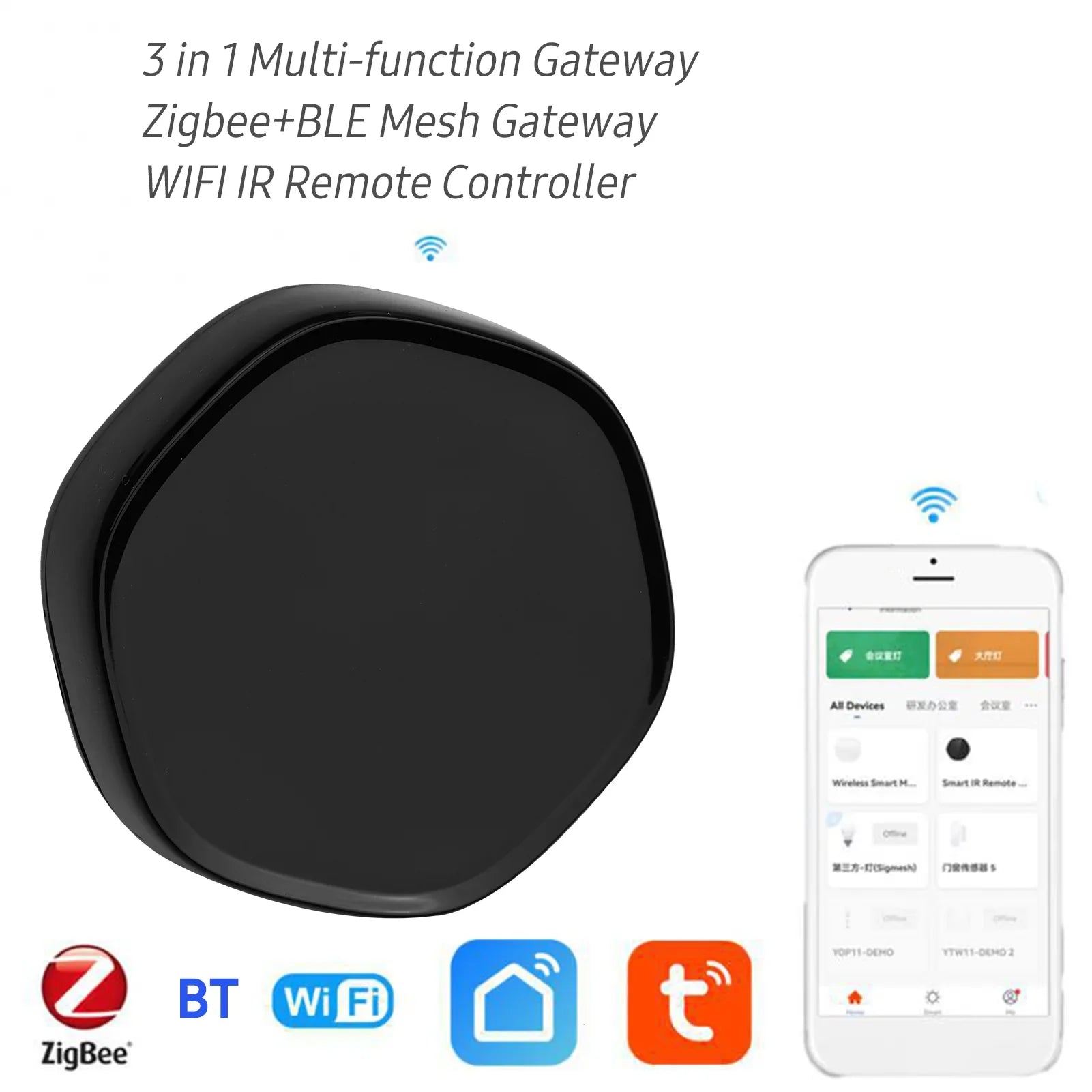 Wireless Smart Multi-function + Mesh Gate Way WiFi  Remote Controller Android & iOS Applicable