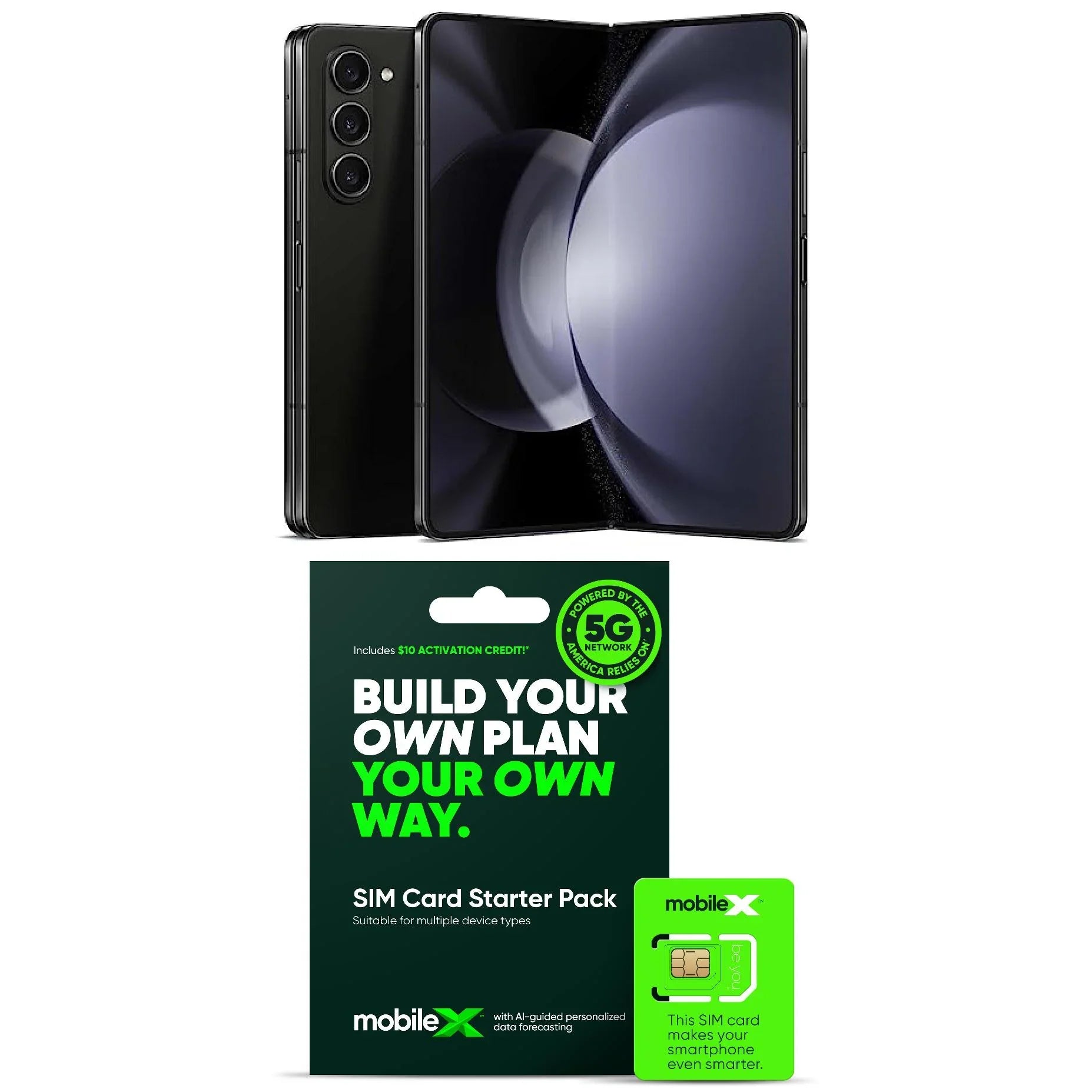 Samsung  Fold 5 Unlocked + Mobile  Activation Kit