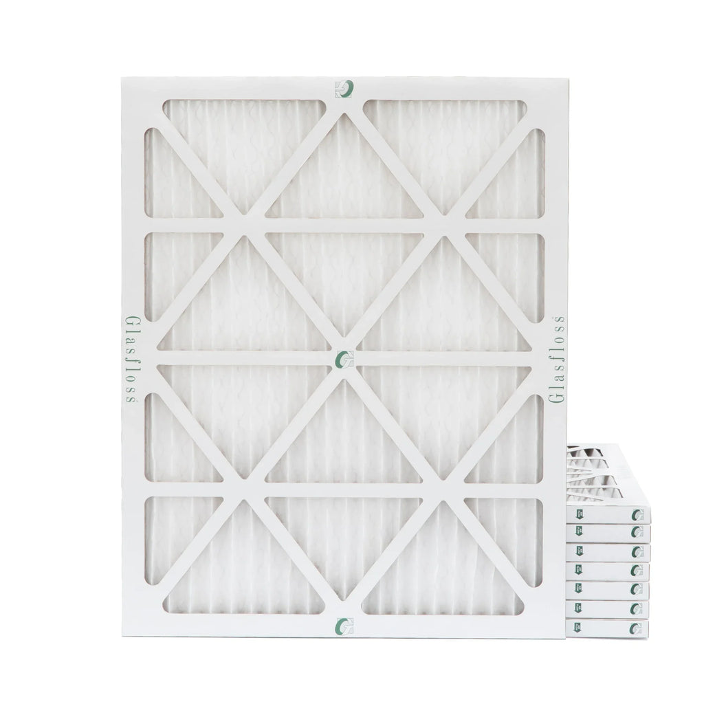 16-3/8 x 21-1/2 x 1  10 Pleated  Furnace Air Filters by Glasfloss Industries. ( 8 Pack ) Replacement filters for Carrier, Payne, & Bryant